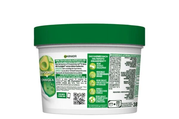Garnier Body Superfood 48H crème nourrissante avocado pot 380 ml