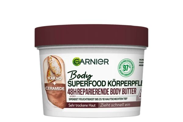 Garnier Body Superfood 48H reparierende Body Butter Kakao Topf 380 ml