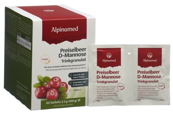 ALPINAMED Preiselbeer D-Mannose Trinkgranulat 60 Btl 5 g