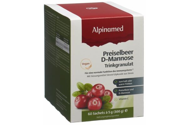 ALPINAMED Preiselbeer D-Mannose Trinkgranulat 60 Btl 5 g