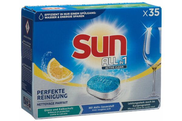 Sun All-in-1 Active Clean tabs Lemon box 35 pce