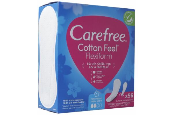 Carefree Cotton Feel Flexiform Fresh Karton 56 Stk