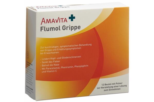 AMAVITA Flumol Grippe pdr pour la préparation d'une solution buvable sach 12 pce