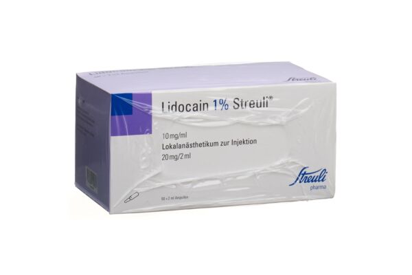 Lidocain Streuli 1% Inj Lös 20 mg/2ml (Ampullen) 50 Amp 2 ml