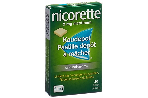 Nicorette Original pastilles dépôt à mâcher 2 mg 30 pce