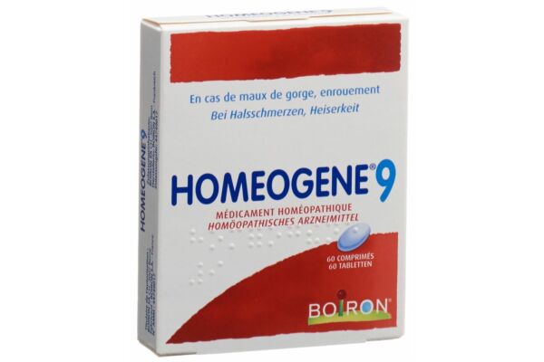 Homéogène Boiron no 9 cpr 60 pce
