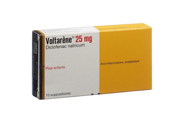 Voltarène supp 25 mg enf 10 pce