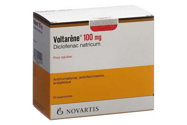 Voltarène supp 100 mg adult 50 pce