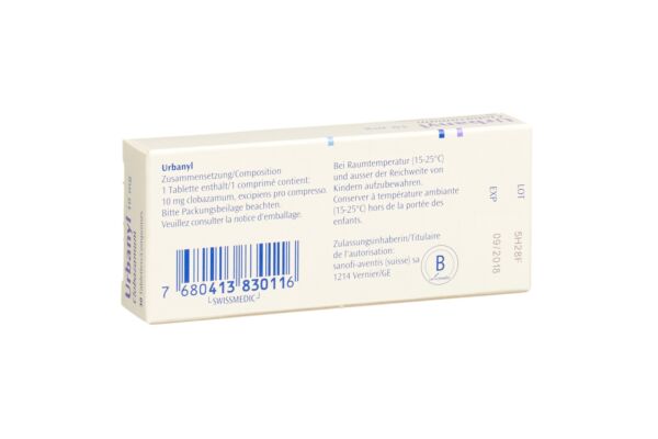 Urbanyl cpr 10 mg 30 pce