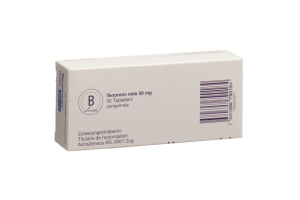 Tenormin mite cpr 50 mg 30 pce