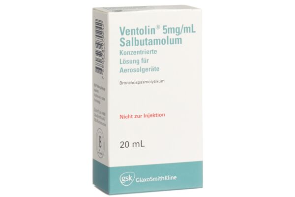 Ventolin Inhal Lös 5 mg/ml 20 ml