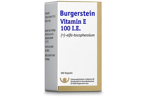 Burgerstein Vitamin E caps moll 100 UI bte 100 pce