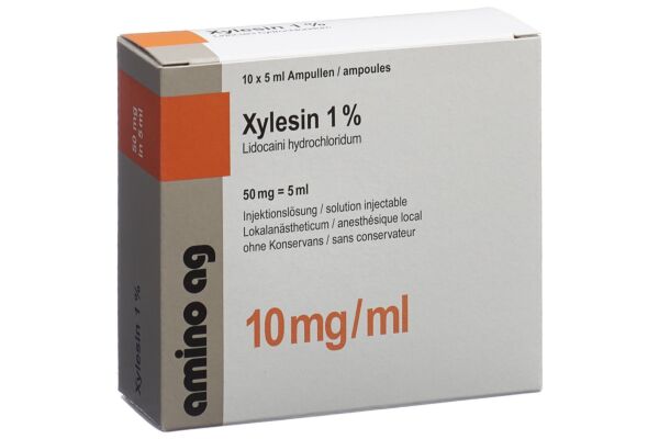 Xylesin Inj Lös 50 mg/5ml 10 Amp 5 ml
