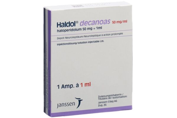 Haldol decanoas Inj Lös 50 mg/ml Amp 1 ml