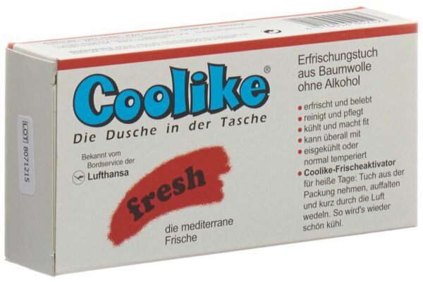 Coolike fresh serviettes rafraîchissantes sans alcool 5 pce