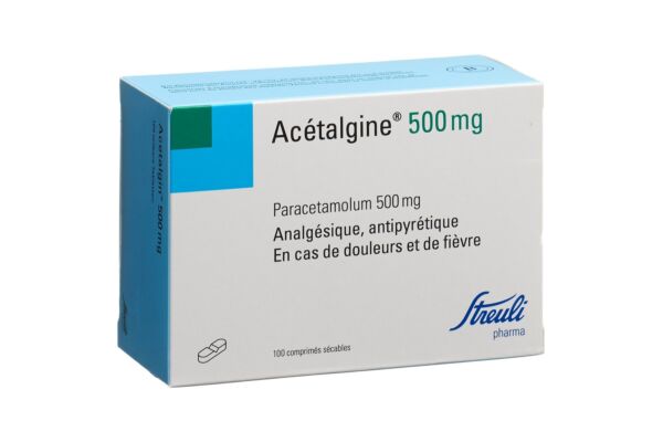 Acétalgine cpr 500 mg 100 pce