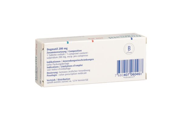 Dogmatil cpr 200 mg 60 pce