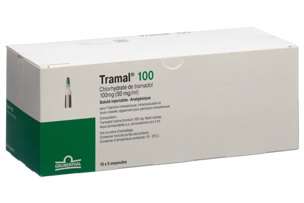Tramal Inj Lös 100 mg/2ml 50 Amp 2 ml