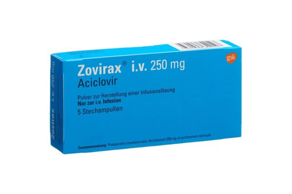 Zovirax subst sèche 250 mg flac 5 pce