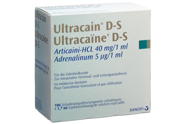 Ultracain D-S Inj Lös 100 Amp 1.7 ml