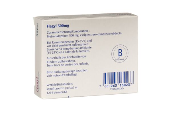 Flagyl cpr pell 500 mg 20 pce