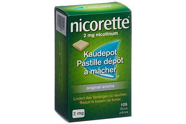 Nicorette Original pastilles dépôt à mâcher 2 mg 105 pce