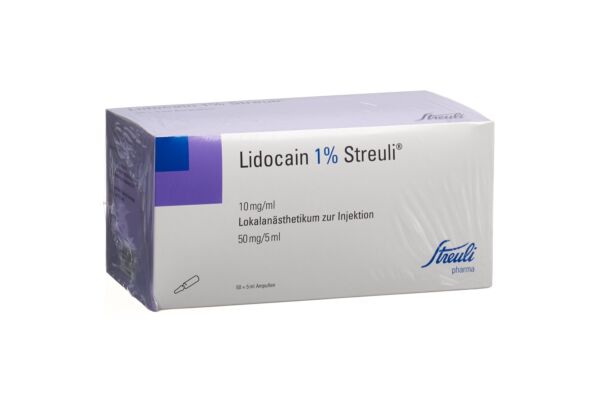 Lidocain Streuli 1% Inj Lös 50 mg/5ml (Ampullen) 50 Amp 5 ml