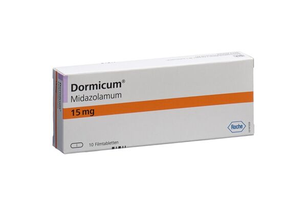 Dormicum cpr pell 15 mg 10 pce