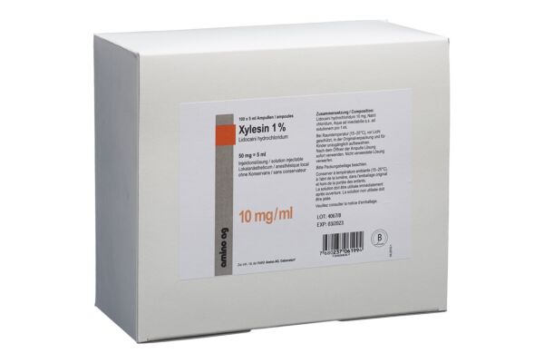 Xylesin Inj Lös 50 mg/5ml 100 Amp 5 ml
