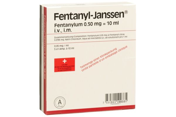 Fentanyl-Janssen Inj Lös 0.5 mg/10ml 50 Amp 10 ml