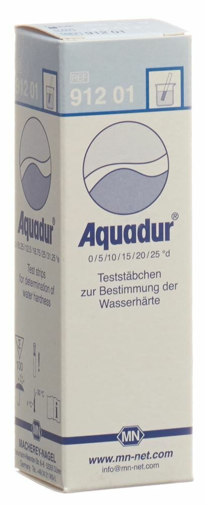 Bandelettes Aquadur (dureté de l'eau)