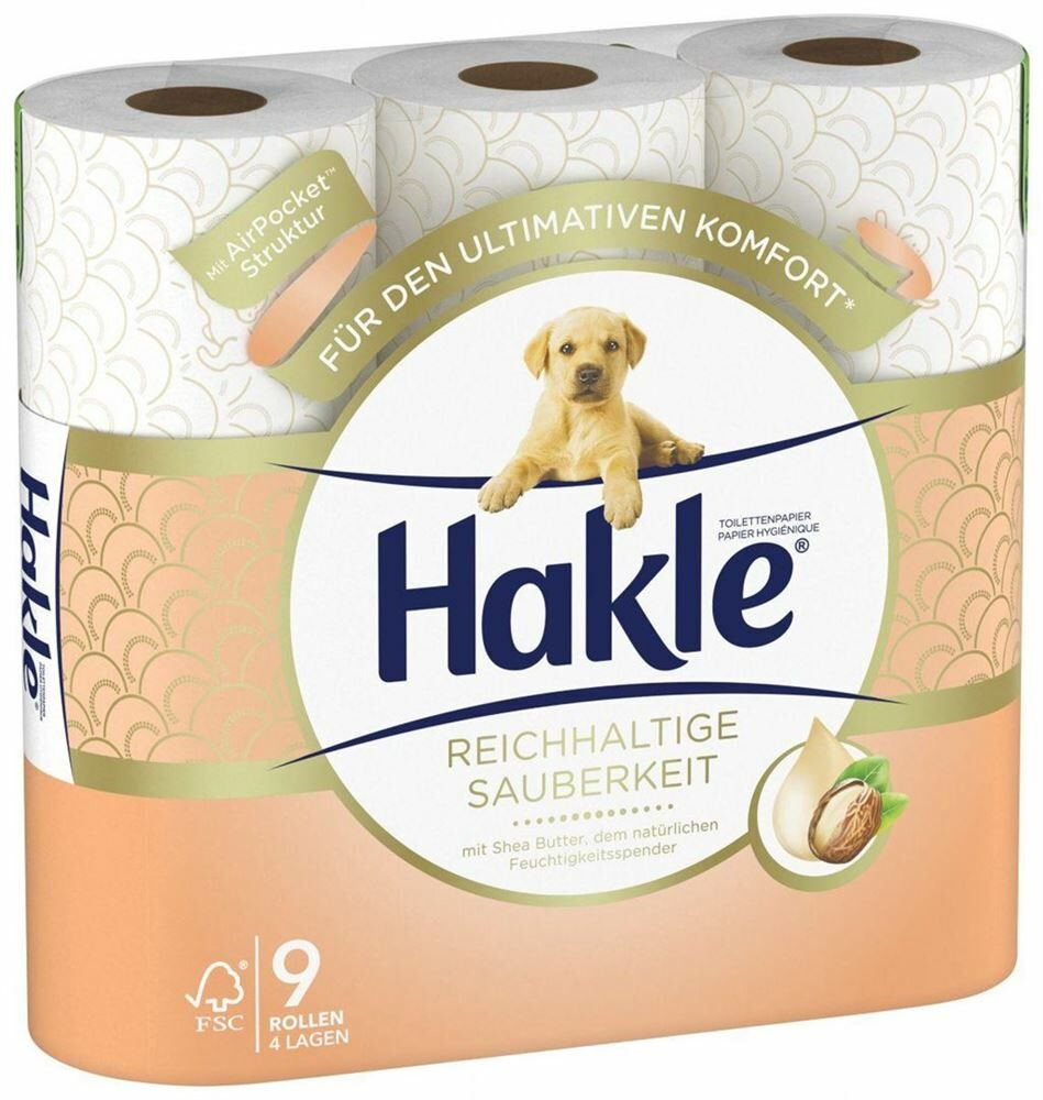 Hakle Toilettenpapier Reichhaltige Sauberkeit Shea Butter Rolle 9 Stk  kaufen | Amavita Apotheke
