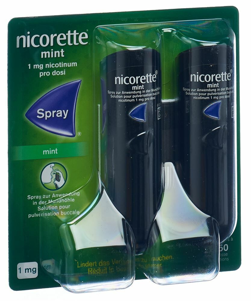 Achat Nicorette Mint spray pour pulvérisation buccale 2 x 150 dos en ligne