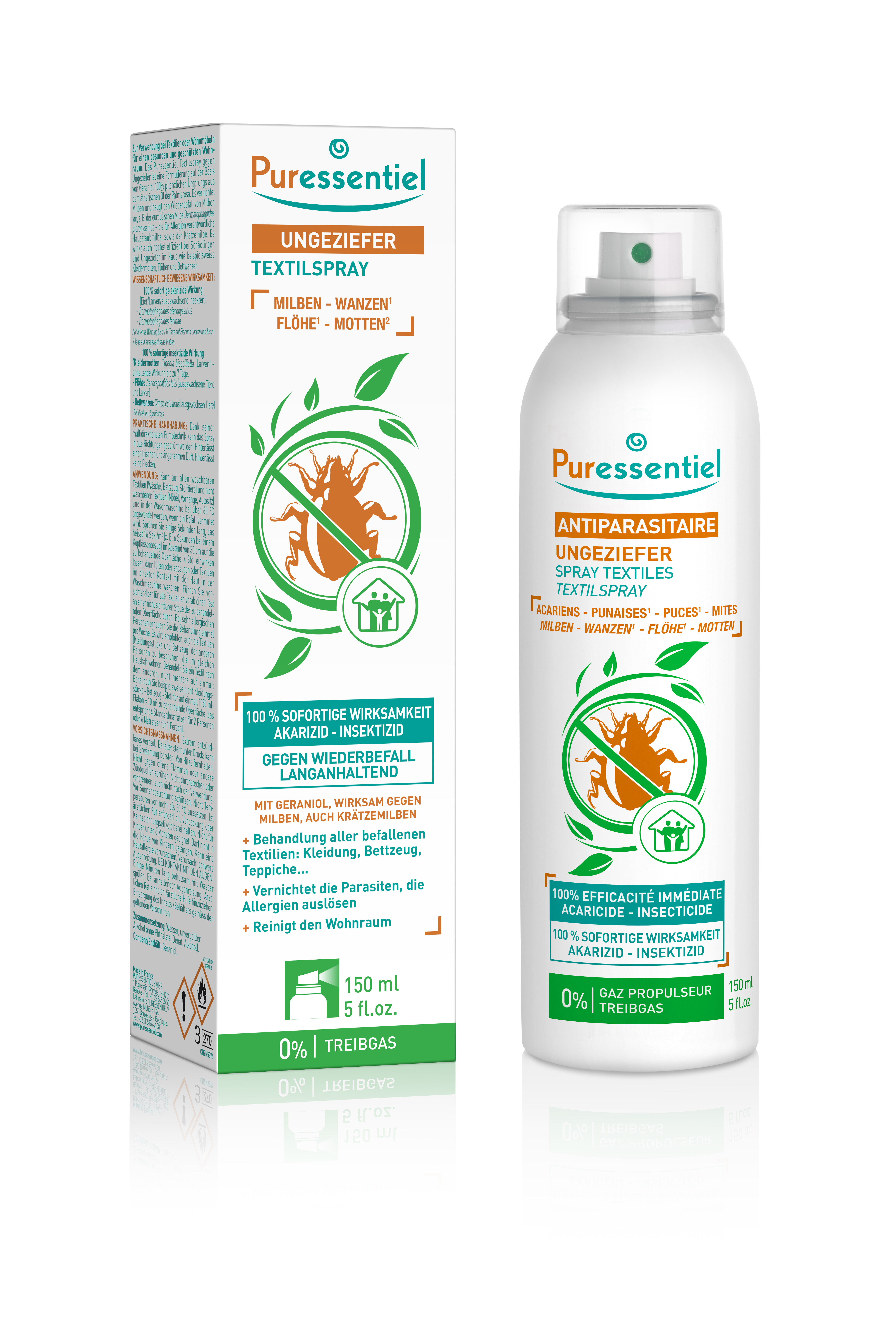 Achat Puressentiel spray textiles antiparasitaire 150 ml en ligne